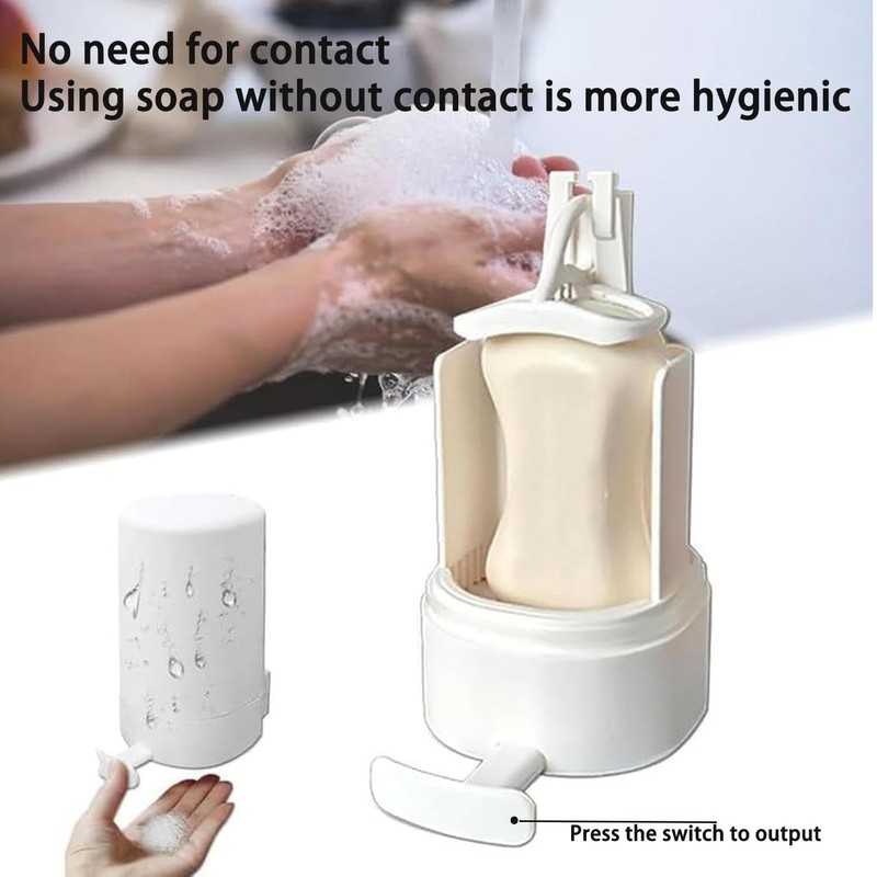 Lyfengdeam Wall-Mounted Manual Soap Grinder Box, Waterproof Bar Soap Dispenser,