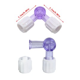 DeaHea 6 Pack Syringe Coupler Disposable 90 Degree Two Way Valve Stopcocks Female Luer Lock Connector Joint Adapter for Liquid Transfer Mixing Hobbies DIY Experimental Research Lab Projects