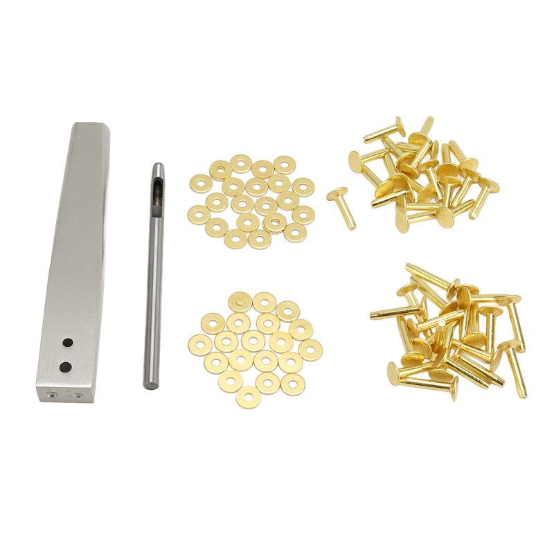 Copper Rivets Burrs Kit Copper Rivets with Setters Rust Proof