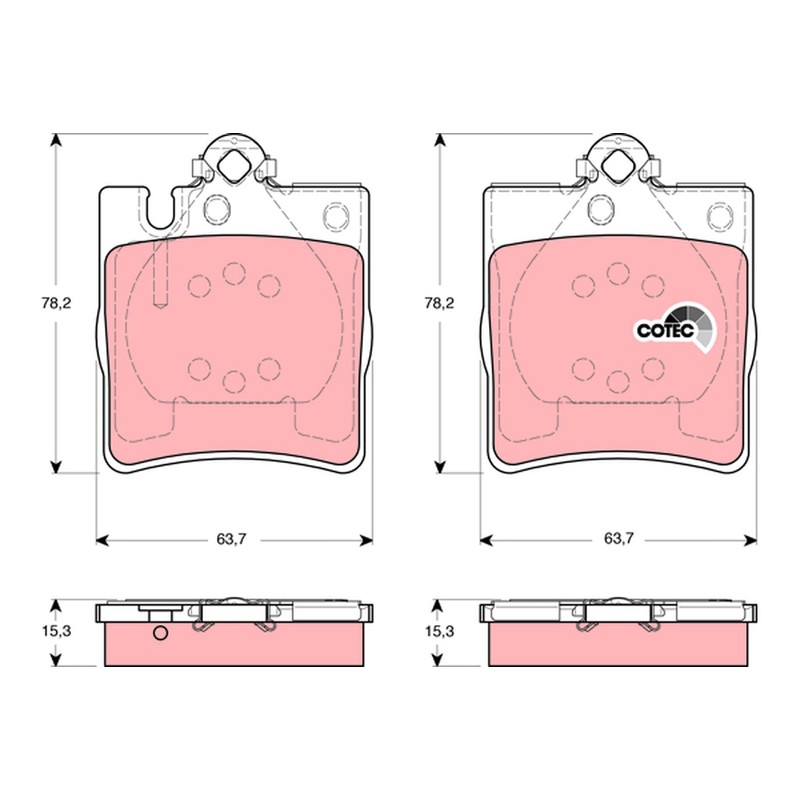 TRW GDB1421 Bremsbelagsatz, Scheibenbremse