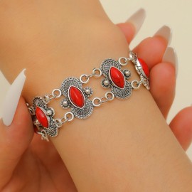 Western Turquoise Bracelet for Women Boho Cowgirl Cowboy Turquoise Bracelets Cuffs Bangle Vintage Rodeo Country Concert Jewelry Western Outfits Accessories