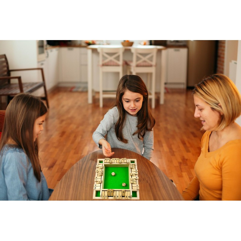 EACHHAHA Shut The Box 4 Player Classic Folding Board Game