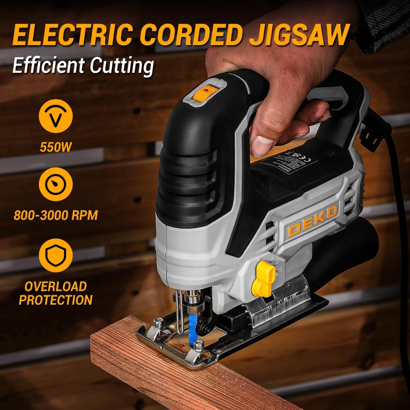 Jig Saw Corded: DEKOPRO Electric Jigsaw Tool Power Jig Saws