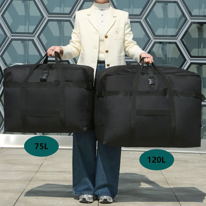 DDIOUONE Large Boston Bag, 75L-Silver