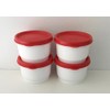 Tupperware Snack cup set of 4 raspberry seals