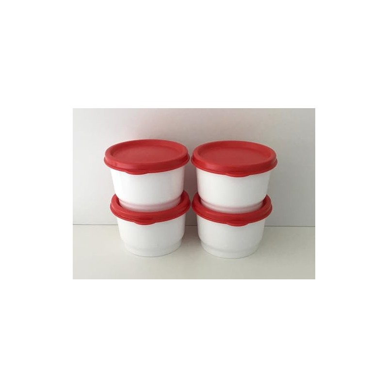 Tupperware Snack cup set of 4 raspberry seals
