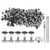 QUARKZMAN 100 Sets 8 mm x 6 mm Leather Rivets,