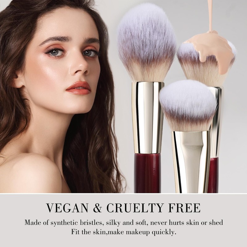 BEILI Vegan Makeup Brushes 9pcs Brush Set Makeup, Makeup Brush