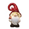 Darthome Solar Toadstool Gnome Solar Garden Ornaments Resin Red Light
