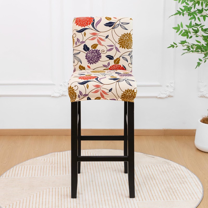 FORCHEER Waterproof Bar Stool Chair Cover with Backs Set of