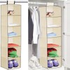 4 POCKETS GARMENTS CLOTH STORAGE HANGER SHELVES WARDROBE SHOES ORGANISER