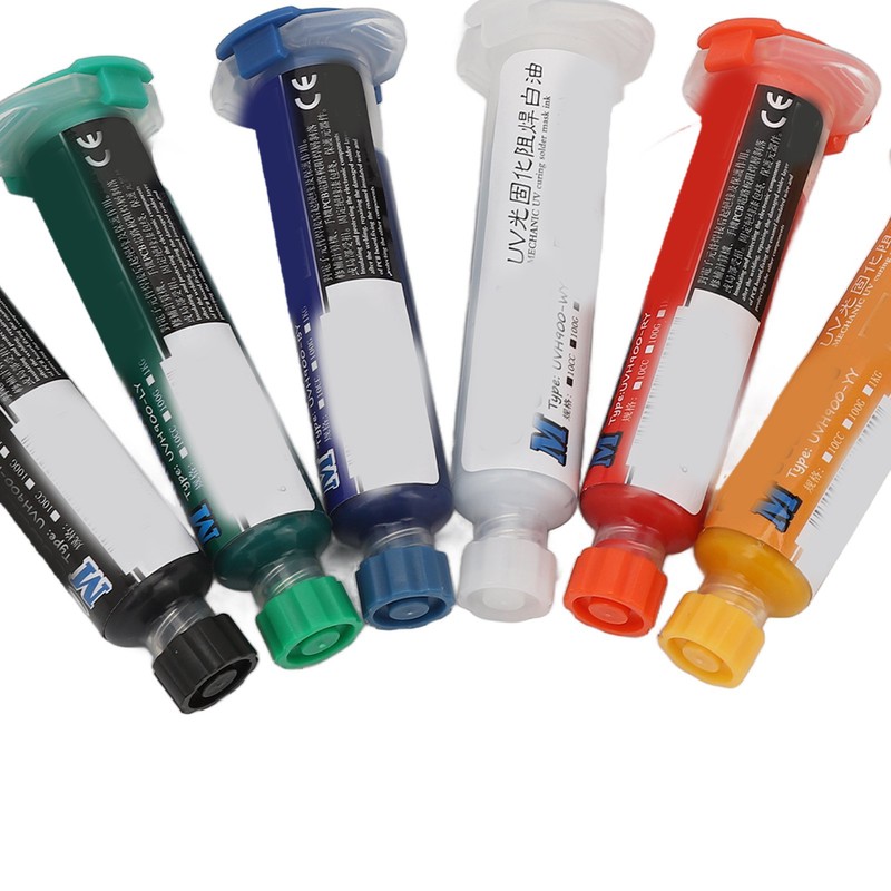 6Pcs Solder Mask Ink UV Light Curing Solder Mask Ink