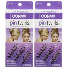 Conair Pin Twirls Firm Hold Metal Pins, 3 ct, 2 pk