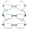 JJWELL 3 Pack Blue Light Blocking Reading Glasses for Women,