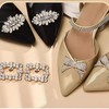 Earssa 4 Pairs Rhinestone Pearl Shoe Clips Crystal Shoe Buckles
