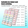 8 Color Sticky Labels, 40x25mm Label Stickers, 24 Labels Per