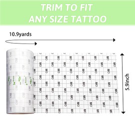 Tattoo Aftercare Bandag Derm Shield Bandage 33ft x 6in Second Skin Tattoo Cover Waterproof Bandages It Can Heal Your Faster for Protect Your Recovery