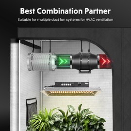 InfiniPower Flexible 4-Inch Aluminum Ducting, Dryer Vent Hose, Heavy-Duty Three-Layer Protection, 8-Feet Long for Heating Cooling Ventilation and Exhaust, Black