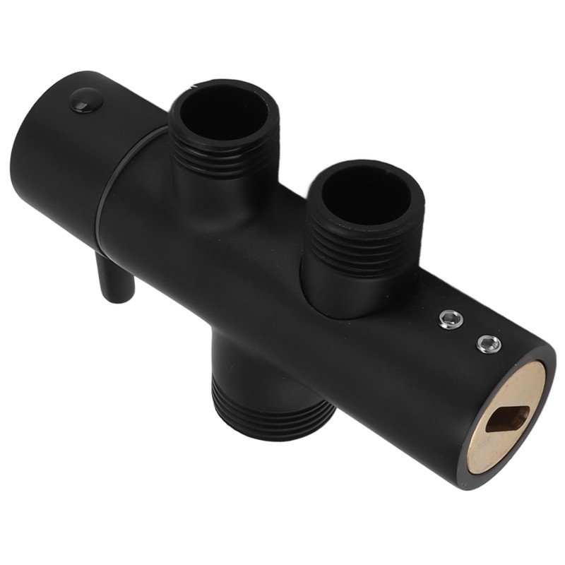 Shower Head Diverter Black Rustproof Leakproof Wall Mounted Shower Arm