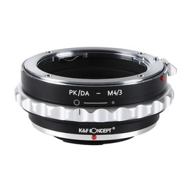 K&F Concept Lens Mount Adapter KF-DAM43 (PENTAX K-Mount (DA Lens Compatible) to Micro Four Thirds Mount Convert with Aperture Ring