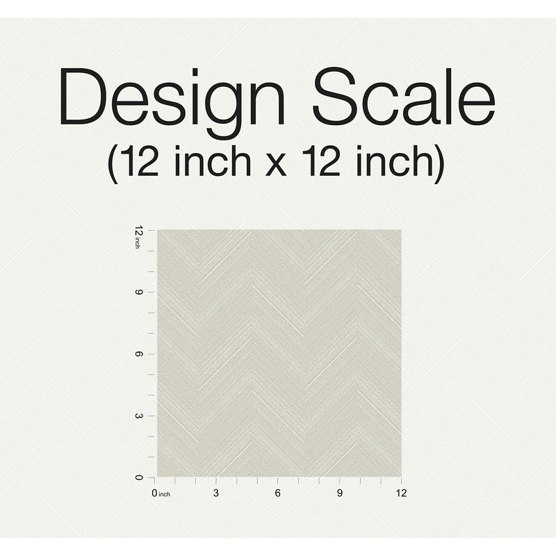 RoomMates RMK12009RL White and Beige Herringbone Weave Peel and Stick