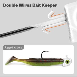 OJYDOIIIY Swimbait Jig Heads - 10PCs (White - 1/4oz) - Needle Point - Steel - Large-mouth/Small-mouth Bass, Walleye, Crappie, Snakehead, Pike