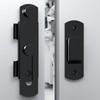 2 PCS Stainless Steel Black Door Lock,Safety Door Latch,Flip Latch