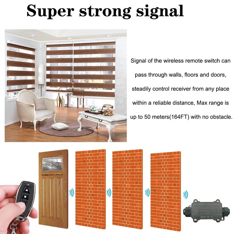 NEWNEWLIU DC12V Forward and Reverse Remote Control Switch，Waterproof Wireless DC