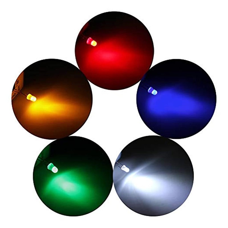 100 x White 3mm Ultra Bright LEDs Clear LED Bulb