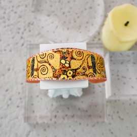 FRONT LINE JEWELRY Artisan Copper Gustav Klimt Tree of Life Bracelets Cuff, Artwork Bracelet BGK-09