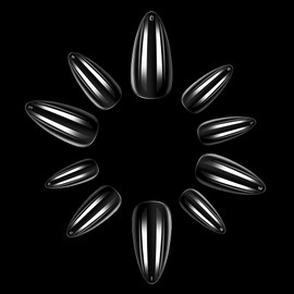 Makartt Stiletto Nail Tips, Pack of 500 Nail Tips, Acrylic False Artificial Nails, Nail Tips with Bag, 10 Sizes