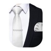 YourTies White Skinny Ties for Men 2.4" Satin Slim Necktie