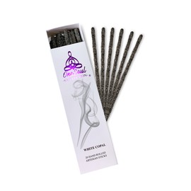 OneSoul Collection White Copal Incense Sticks, Natural Incense Sticks, Insence-Sticks for Aromatherapy, Hand-Rolled Artisan Meditation Incense, Spiritual Gift, 1-Hour Burn Time, 6 Inches, Pack of 20