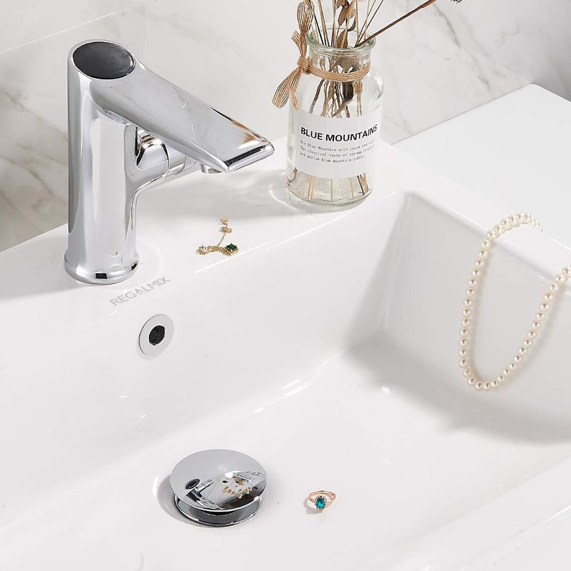 Vessel Sink Drain,Bathroom Pop-up Drain With Detachable Basket Stopper, Anti-Explosion