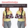 Fotgok Plaid Arm Sling for Shoulder Injury with Adjustable Buckle,