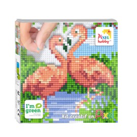 Pixnor 12 x 12 cm Flamingo Wall Art Pink