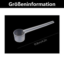 4 Stück Messlöffel, Waschmittel Dosierhilfe, Dosierlöffel Waschpulver, Transparent Mit Skala, Proteinpulver Dosierhilfe, Für Backen Kochen Kaffee Waschpulver Proteinpulver Creatin (5g)