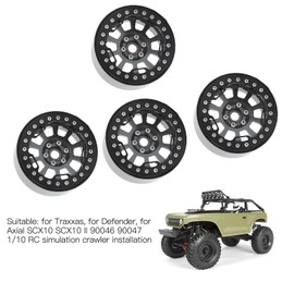 4 PCS 2.2in Aluminum Alloy Wheel Hub Universal Replacement Hub for 1/10 RC Simulation Crawler Titanium