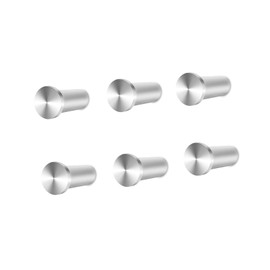 Vista Coat Hook SUS304 Stainless Steel Wall Hooks Silver Towel Hooks for Hanging Heavy Duty for Wall, Bedroom, Bathroom, Kitchen 6 Packs