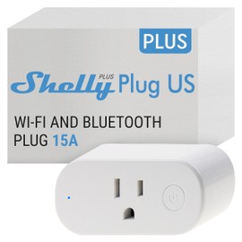 Shelly Smart Plug, Smart Home WiFi and Bluetooth Outlet with Power Metering, Works with Google Home, Alexa, Home Assistant, Smart Socket, No Hub, Easy Setup, Remote Control, Plus Plug US