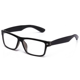 Squared Fashion Flat Thick Frame Geek Nerd Costume Pair Fashion Clear Glasses