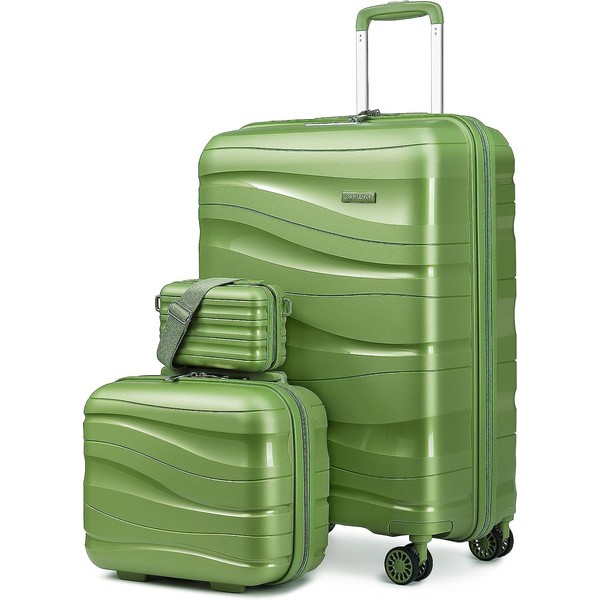 Melalenia Carry on Luggage Set 22x14x9 Airline Approved, Expandable PP