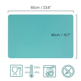 Gartful Extra Large Silicone Mat 23.6 x 15.7 inches, Silicone Crafts Sheet, Casting Molds Mat, Countertop Protector, Placemat Table Mat Desk Saver Pad, Nonstick Nonskid, Black Green
