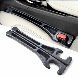 Wuzno Car Seat Gap Filler, 2 Pack Universal Gap Stopper/Catcher to Fill The Gap Between Seat and Console Black Car Crevice Blocker Space Pad YMT-A02