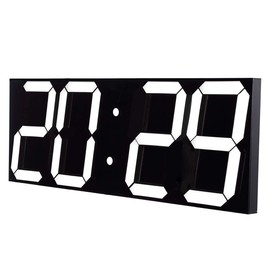 Goetland 18 inch Oversized Digital Wall Clock LED Modern Large Display Temperaturer Multi Functional Remote Control 4-Digit for Kitchen Office Living Room Classroom Single White