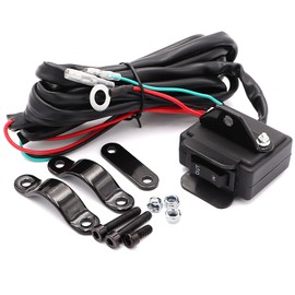 12V Winch Rocker Thumb Switch with Mounting Bracket Handlebar Control Line Kit for UTV ATV