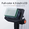 Toolzia 4.3in HD Digital Microscope with 8 LED Lights, 1000X