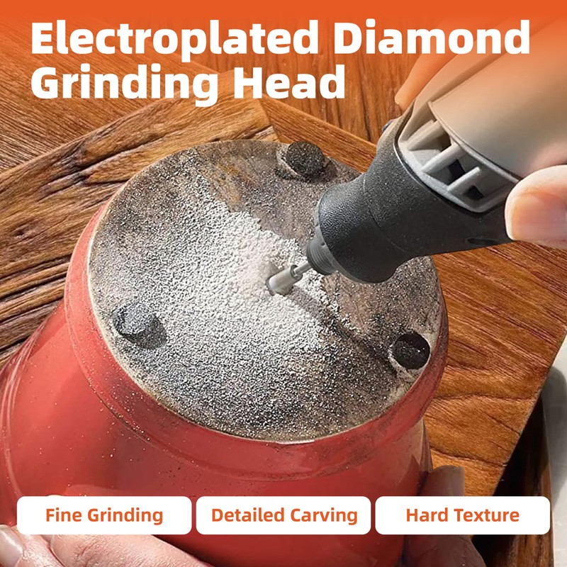 24pc Diamond Grinding Bit Compatible with Dremel Diamond File Sanding
