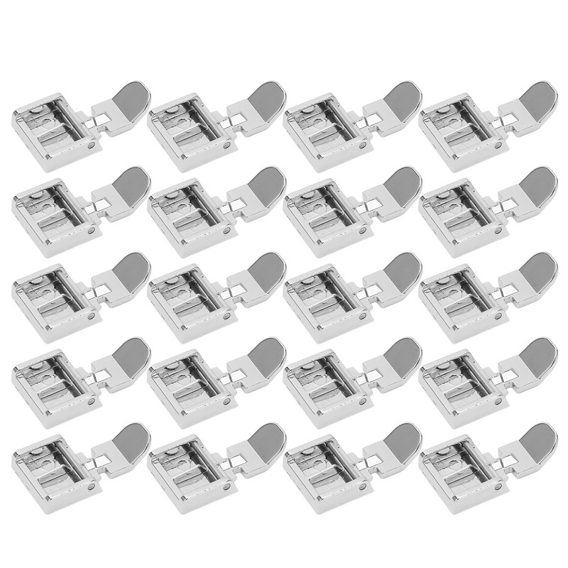 20 Pcs Zipper Presser Foot Stainless Steel Invisible Zipper Sewing
