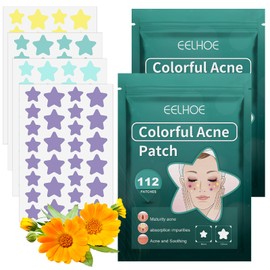 Pimple Patches, Pack of 224 Pimple Patches, Stars Pimple Plasters, Face Cover for Blemishes, Intangible Acne Stickers with Water, Colloid, Face Stains, Absorbent Cover Patch